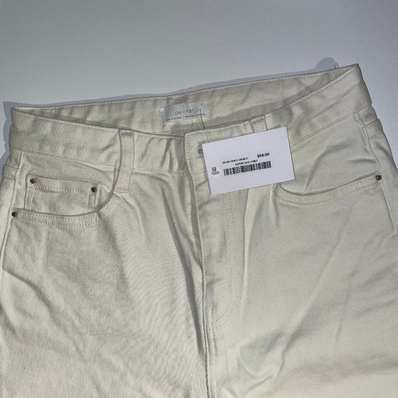 Oak and Fort JEAN 3492 Cream, High Waist, Slim Leg - Picture 7 of 8